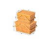Vintiquewise Woodchip Picnic Storage Basket with Cover and Movable Handles, PK 2 QI004013.2